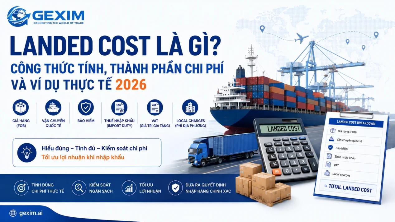 What is landed cost — total import cost to bring goods to the warehouse